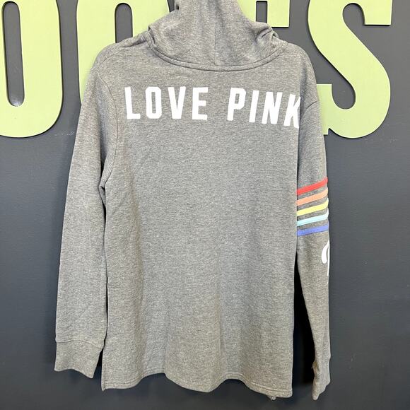 Victoria's Secret PINK Full Zip Gray Jacket Large - Picture 4 of 4